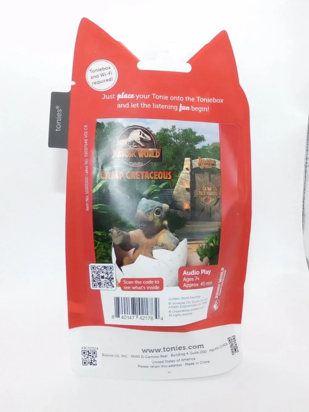 Tonies Story Jurassic World Figurine Dinosaur Camp Cretaceous Jurassic Park NEW